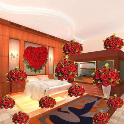 6 Baskets Of 12 Red Roses Each, 18 Red Roses In A Vase, 4 Baskets Of 24 Red Roses Each , Heart Shaped Arrangement Of 100 Red Roses